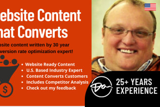 craft website content aimed at converting visitors to customers