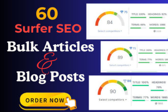 craft surfer SEO bulk articles and blog posts using neuron writer on any niche