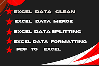excel data clean up ,split and format