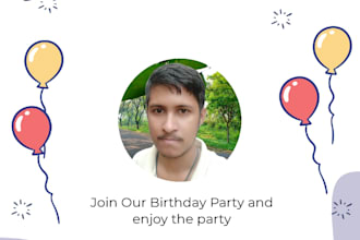 create birthday invitation card