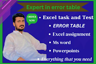 solve excel formulas, errors, pivot table, power queries