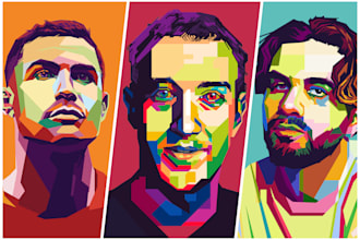 draw awesome wpap pop art portrait for you
