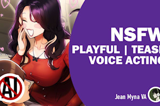 do light nsfw dominant teasing female voice over act