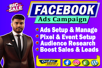 be your facebook ads campaign manager for leads and sales