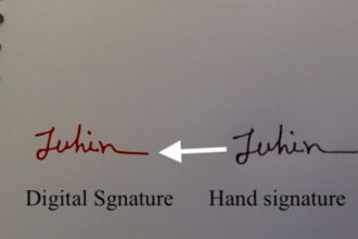 make digital signature from hand writing signature
