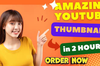 design amazing clickbait youtube thumbnail