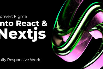 convert the figma design to react or next js with tailwind css