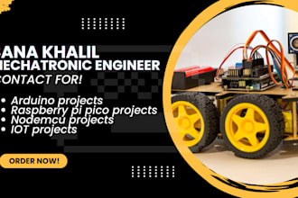 program mechatronics projects using esp32 and arduino