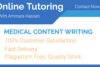 do medical content writing