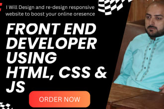 be your front end web developer with catchy and responsive designs