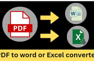 do PDF to word, handwriting to word convert scean PDF to excel