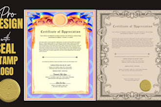 create custom certificate design, diploma or award certificate