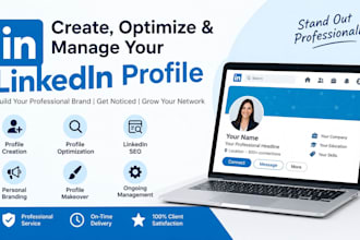 create, optimize and manage linkedin profile