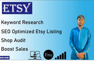 optimize etsy listing by SEO tittle, tags and etsy product description