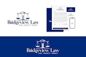 design law firm lawyer attorney legal law advocate notary and justice logo