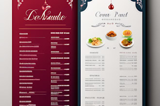 design stunning editable restaurant menu, food menu