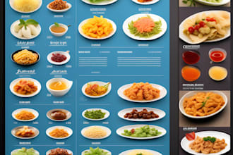 design professional food menu and restaurant menu