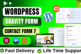 build or fix wordpress contact form 7, gravity form, ninja form and jet form