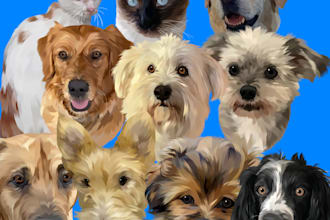 epic vector pet portrait not just another cartoon
