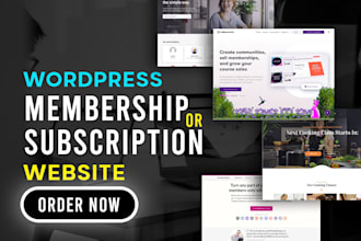 build wordpress membership or subscription website
