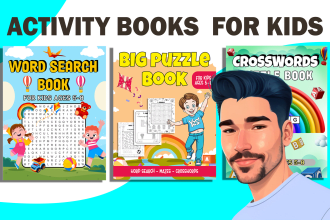 create mazes, word search, crosswords puzzles and activity books for kids