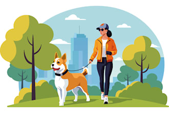 make a flat vector illustration