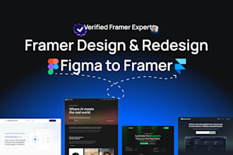 design or develop framer website, figma to framer expert