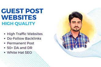 deliver dofollow guest posts on websites boasting high da and DR metrics