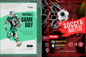 do sports poster design, soccer poster, football poster