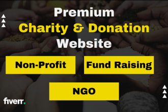 design a nonprofit charity and fundraising donation website