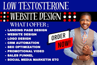 design hospital website low testosterone leads low testosterone landing page