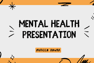 design business presentation in psychology and mental health