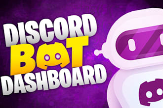 create professional custom discord bot dashboard in nodejs