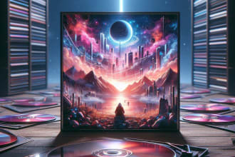 illustrate creative album cover art cover art