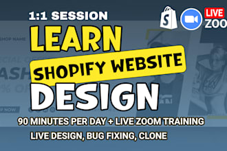 teach you shopify, answer, assist and do consultation via zoom