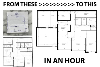 turn your sketchy hand drawings into perfect and professional 2d drawings