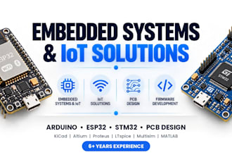 develop embedded systems, arduino, esp32 and electronics projects