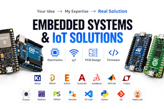 develop embedded systems, iot, and electronics projects