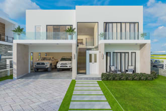 do 3d architectural modeling, exterior rendering, and visualization