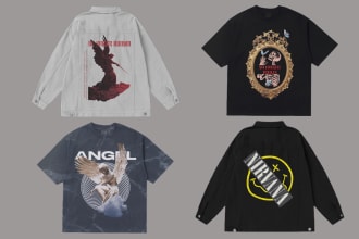 create a grunge and y2k vintage streetwear design for you