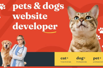 be your pets  and dogs and veterinary website developer