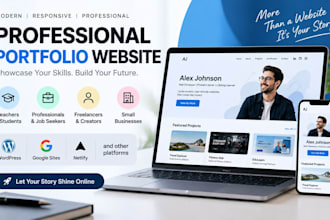 create a professional portfolio website