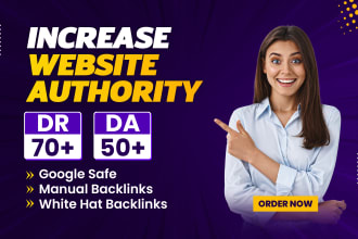 increase DR 70 domain rating ahrefs moz authority da with SEO backlinks