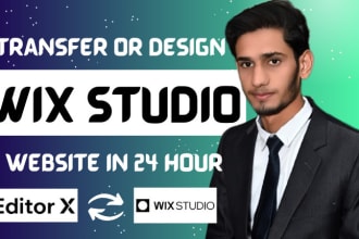transfer or design wix studio website using wix studio