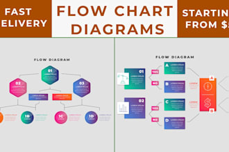 design professional flowcharts, infographics and diagrams