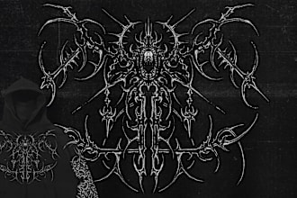 create cyber sigilism tribal design for tattoo or clothing