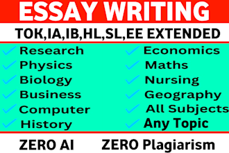 do essay writing,tok essay,ia,ib,hl,sl ee exhibition extended essay