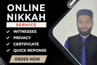 do online nikkah, conduct islamic marriage as imam nikah