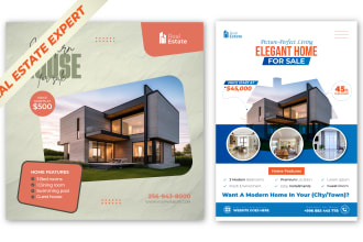 design a modern real estate flyer or poster