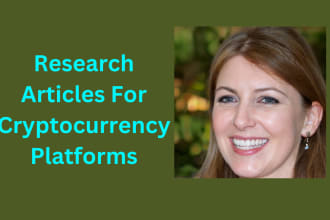 write research articles for cryptocurrency websites and blog
